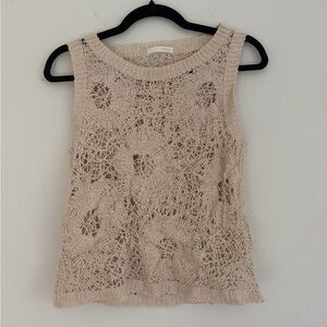Zara Beige Lace Tank Top